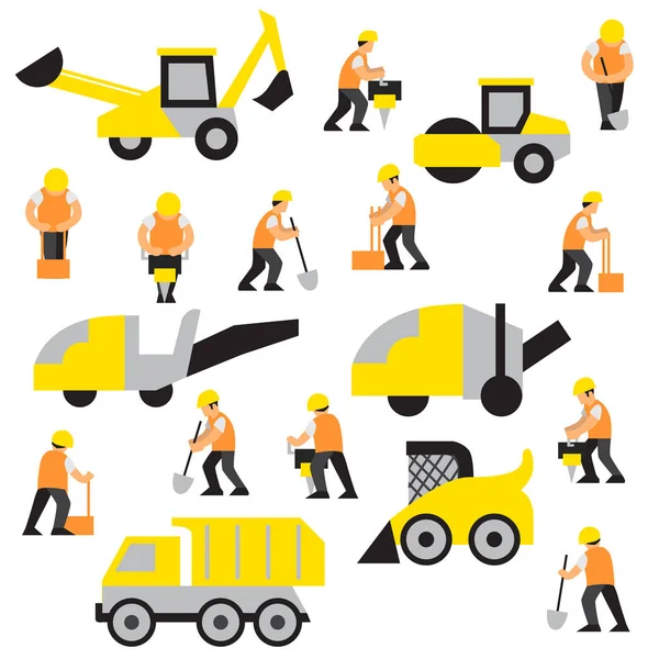 Road work icons or artworks elements set — Stock Vector