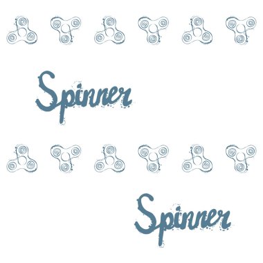 Spinner el çizim şekil ve yazı hat seamless modeli kıpır