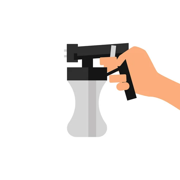 Vektor barnító spray gép illusztráció kézzel — Stock Vector