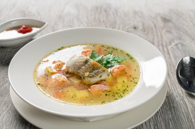 Balık çorbası güzel tanıtımı.