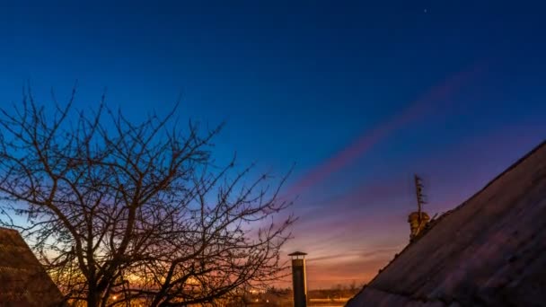 Timelapse du ciel du soir — Video