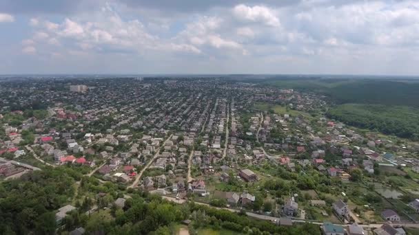 Vista aérea centro de la ciudad — Vídeo de stock