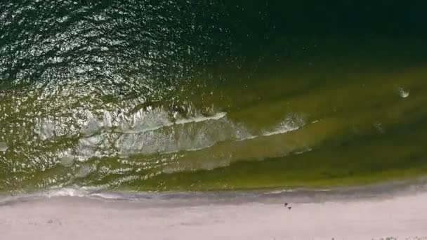 작은 부드러운 파도 함께 아름 다운 명상 바다 경치 — 비디오