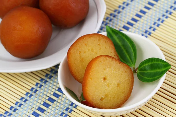 Gulab jamun dessert, primo piano — Foto Stock