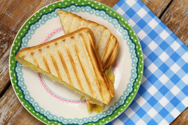 Tostadas Con Queso Primer Plano — Foto de Stock