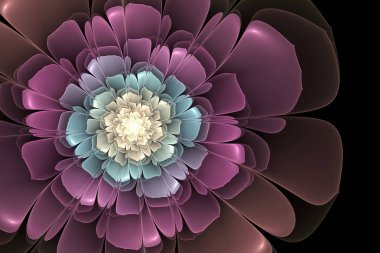 soyut fraktal çiçek bilgisayar görüntü oluşturulan