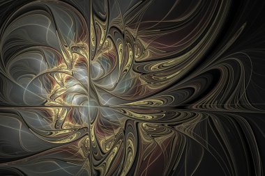 Soyut çok renkli illüstrasyon koyu arka plan üzerinde