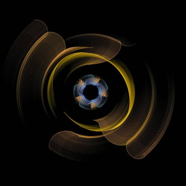 Soyut çizimler çok renkli eğrileri