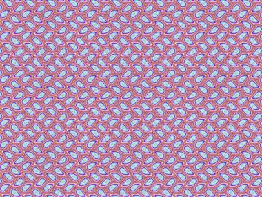 Soyut çok renkli resimde. Mavi loblar pembe bir arka plan üzerinde. Mozaik arka plan dokusu