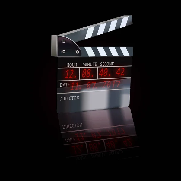 Oferta en una pantalla de cine de tablero de fondo negro — Vector de stock
