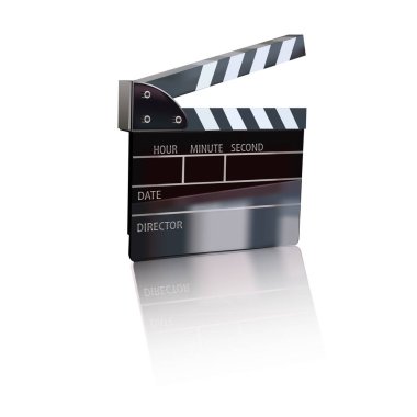 Beyaz arka plan kurulu sinema ekran üzerinde teklif 