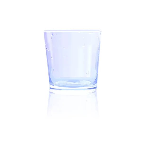 Coupe en verre vide transparent sur fond blanc — Image vectorielle