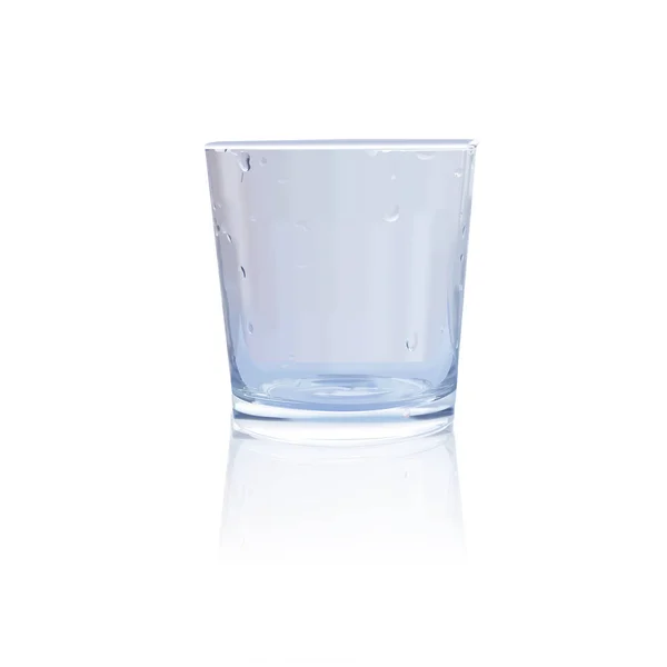 Coupe en verre vide transparent sur fond blanc — Image vectorielle