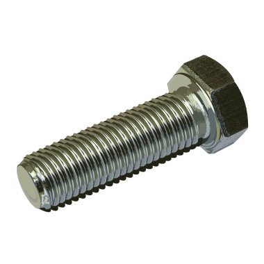 Beyaz arka plan metal cıvata üzerinde