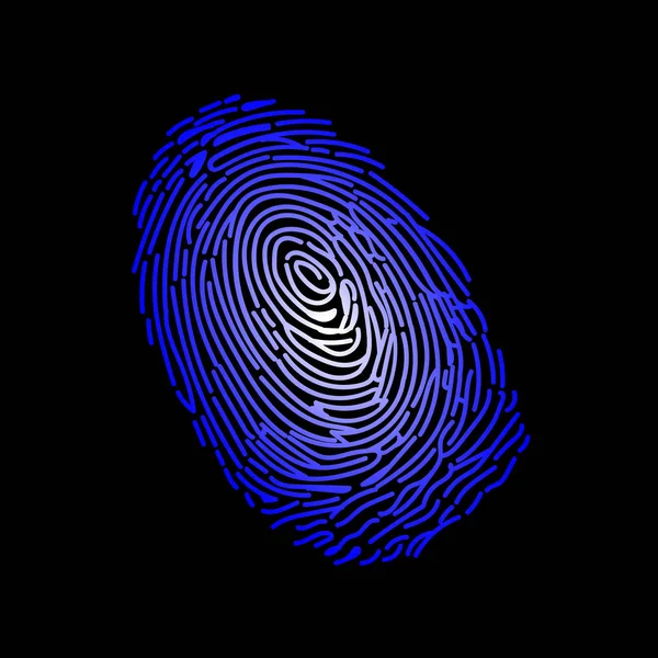  Mavi izole parmak izi adam işareti gözenekleri tanımlama