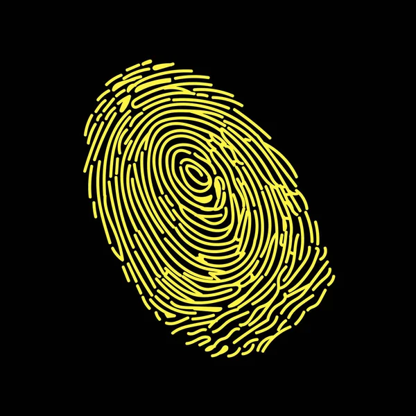 Изолированный отпечаток пальца человека знак поры идентификации — стоковый вектор