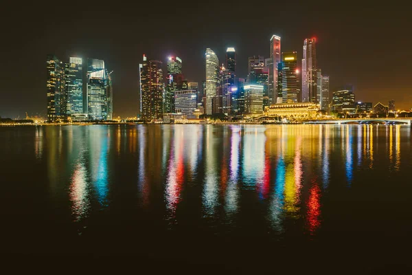 Verhelderend Singapore Cityscape — Stockfoto