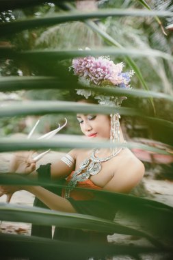 Portrait of beautiful Thai woman clipart