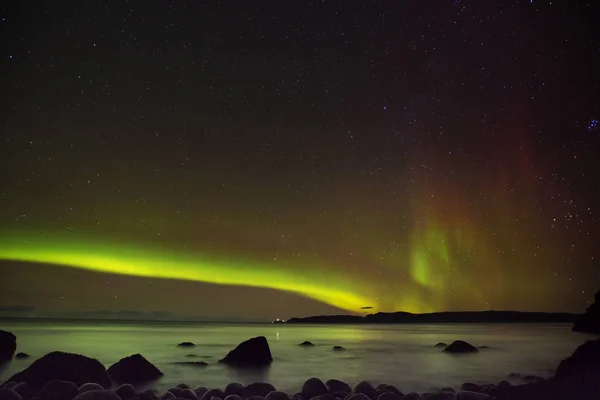 Northern Lights North Ocean Russia Teriberka — Stock Photo, Image