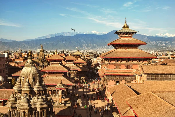 Κατμαντού Νεπάλ Γύρω Στο Δεκ 2014 Θέα Την Πλατεία Patan — Φωτογραφία Αρχείου