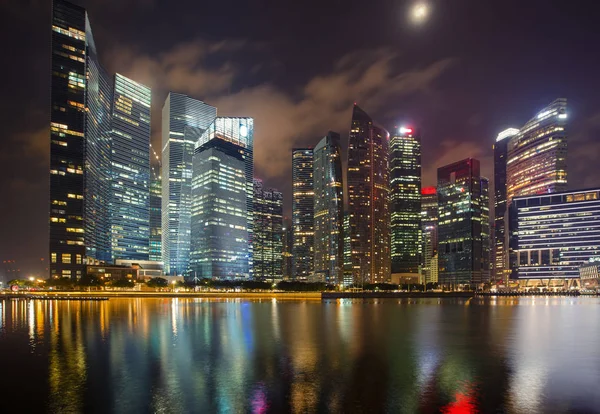 Singapore Skyline Met Wolkenkrabbers Zakencentrum — Stockfoto