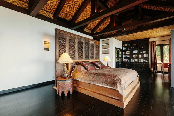 Modern Bed Room Interior Luxury Villa Vintage Stile — Stock Photo, Image