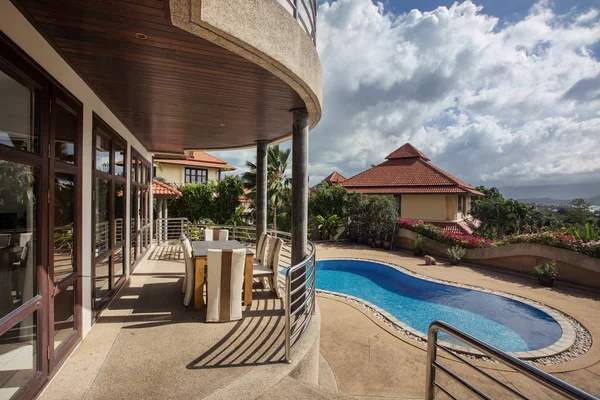 Piscina Villa Lujo Interior — Foto de Stock