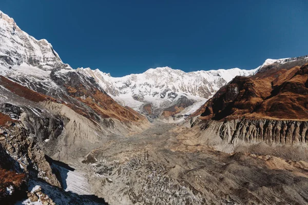 Annapurna Bace难民营山景 — 图库照片