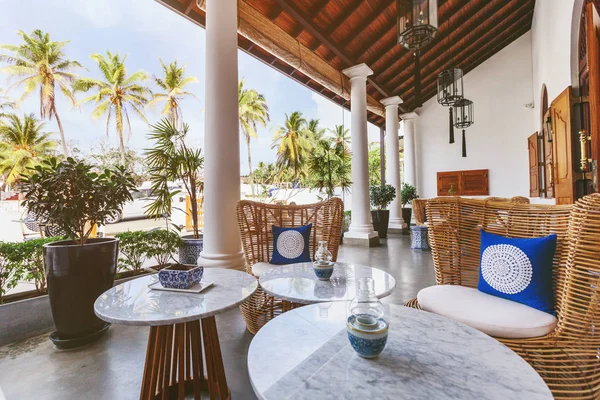 Interior Beautiful Luxury Tropical Hotel Sri Lanka Outdoor — Stock Photo, Image
