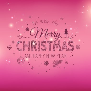 Noel ve yeni yıl kar taneleri, ışık, tatil zemin üzerine yazım yıldız. Vektör çizim. Noel kartı