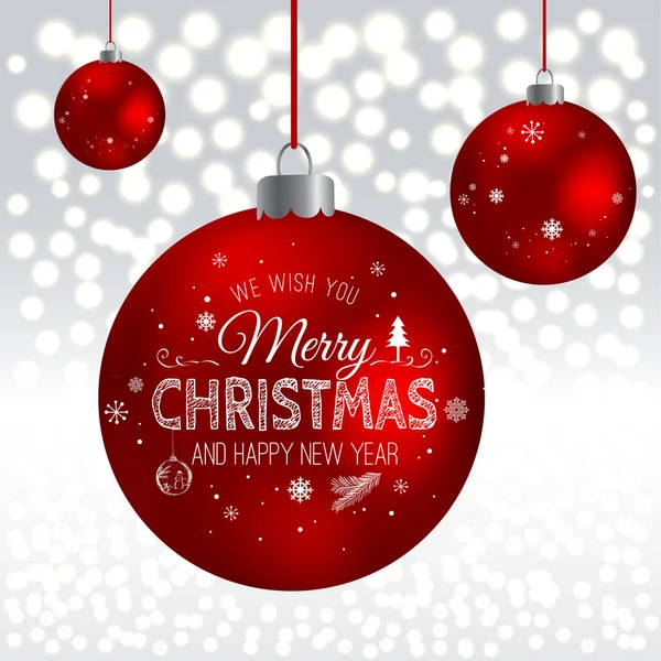 クリスマスと新しい年の雪の結晶、光、休日背景に誤植星します。ベクトルの図。クリスマス カード — ストックベクタ