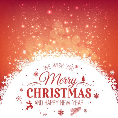 Noel ve yeni yıl kar taneleri, ışık, tatil zemin üzerine yazım yıldız. Vektör çizim. Noel kartı