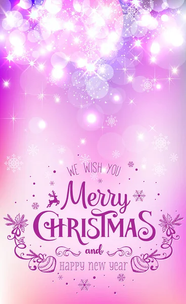 Noel ve yeni yıl kar taneleri, ışık, tatil zemin üzerine yazım yıldız. Vektör çizim. Noel kartı