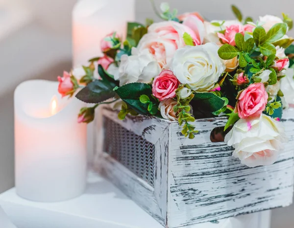 Ramo de flores, Decoración de la boda, hecho a mano . — Foto de Stock