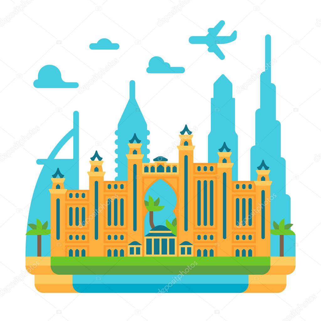 Flat design Atlantis the Palm Dubai