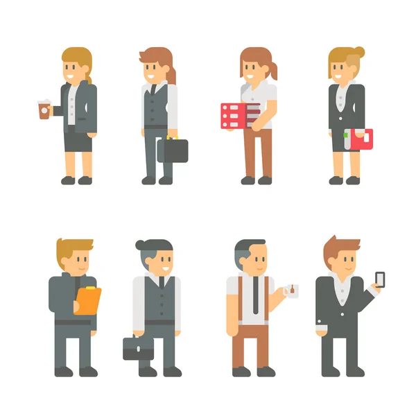 Flat design bussiness staffs — Stock Vector