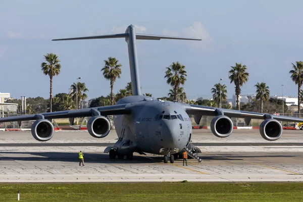 Luqa Malta Janeiro 2020 Royal Air Force Boeing 17A Globemaster — Fotografia de Stock