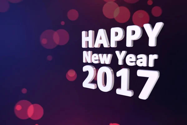 Šťastný nový rok 2017 s tmavě modrým pozadím — Stock fotografie