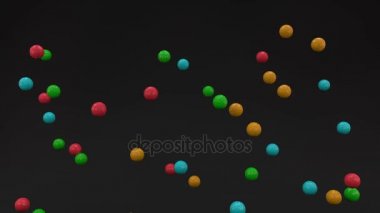 Renk topu float, 3d render döngü.