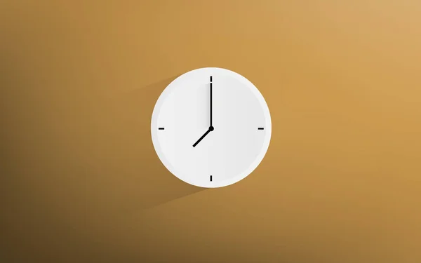 White clock on the wall icon vector — Stock Photo, Image