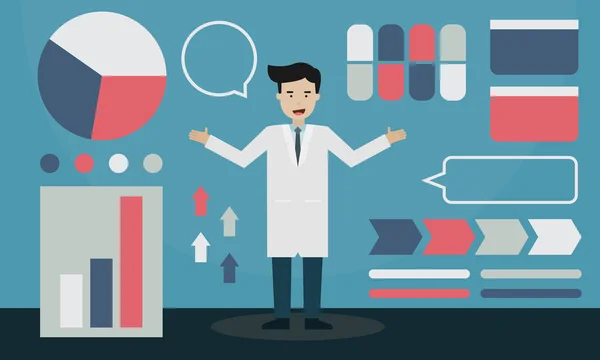 Doktor ya da bilim bilgi grafik bilgiler.