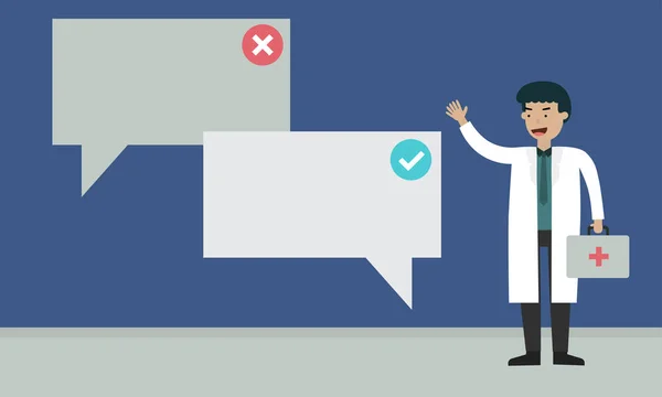 Doktor konuşma konuşmak metin kutusu.