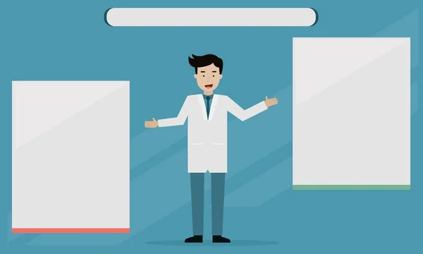 Tıp bilgi grafik metin kutusuyla akıllı doktor.