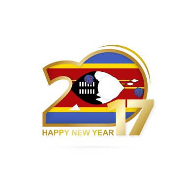 Yıl 2017 Svaziland bayrak desenli.