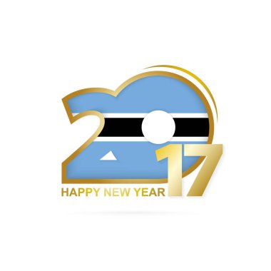 Yıl 2017 Botsvana bayrak desenli.