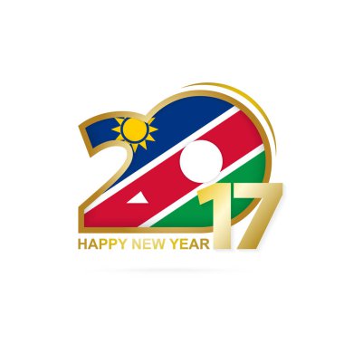 Yıl 2017 Namibya bayrak desenli.