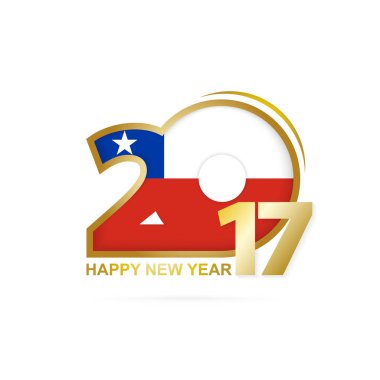 Yıl 2017 Şili bayrak desenli.