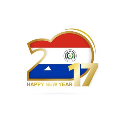 Yıl 2017 Paraguay bayrak desenli.