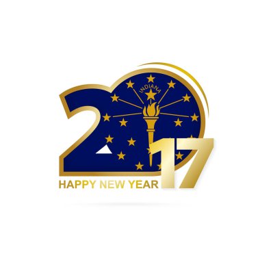 Yıl 2017 Indiana bayrak desenli. 