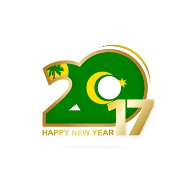 Yıl 2017 Cocos Adaları bayrak desenli.